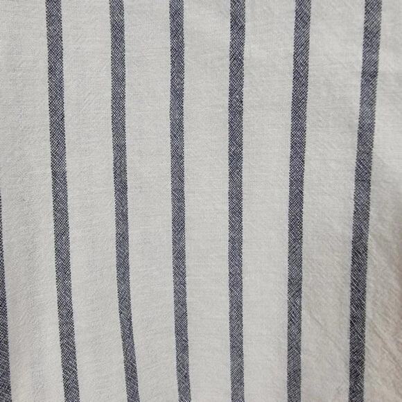 Purple Rain Striped Crop Top‎ Short Sleeves Womans Size Small White Blue - Picture 4 of 12